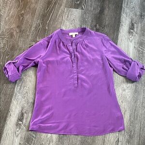 Banana Republic Lilac Blouse 100% Silk